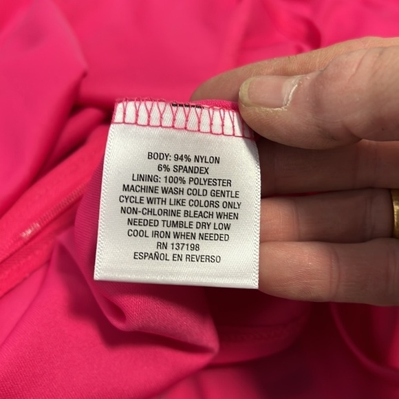 Thalia Sodi NWT Hot Pink Cold Shoulder Mesh Midi Dress Size XS - Picture 10 of 11